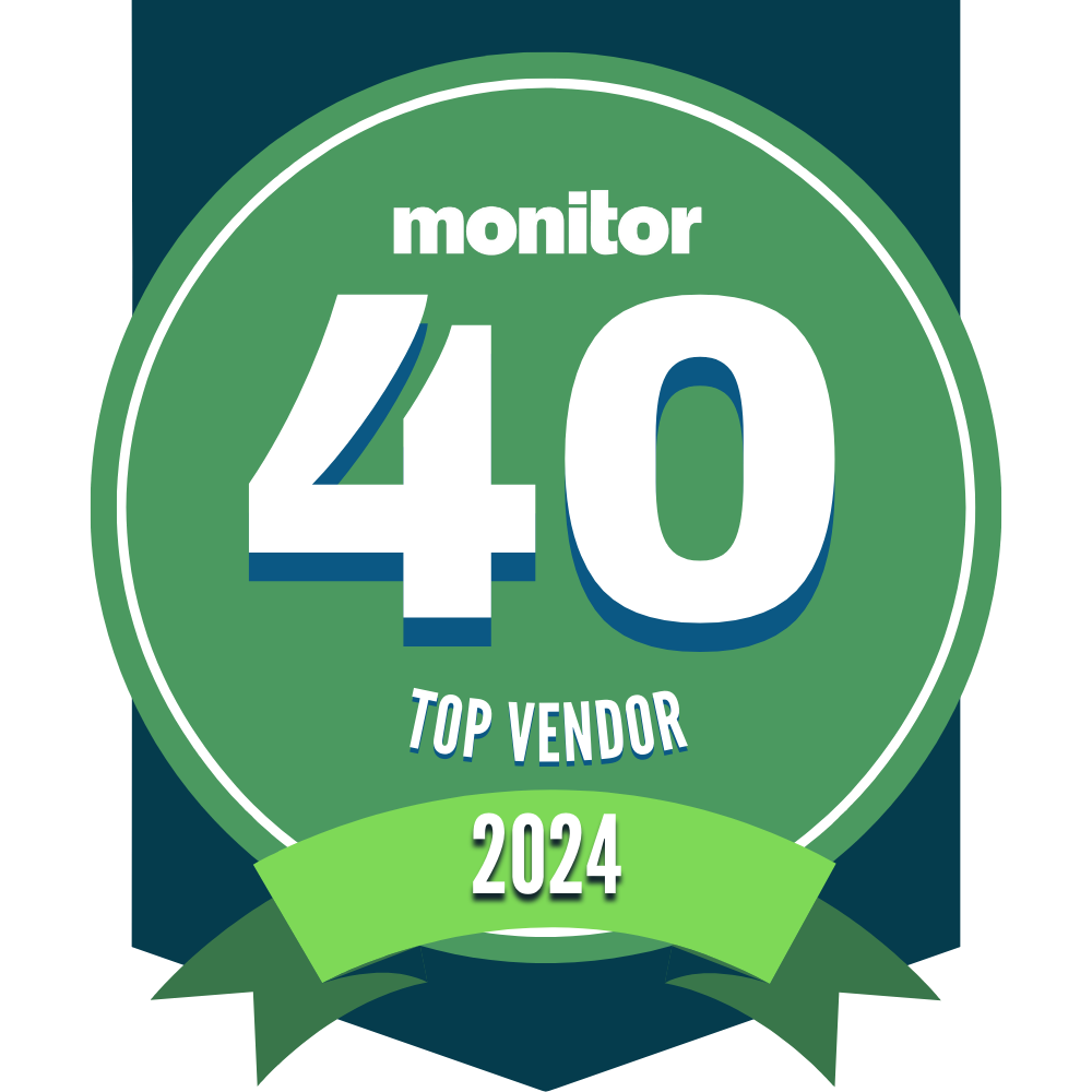 2024 Monitor Top 40 Vendor Badge