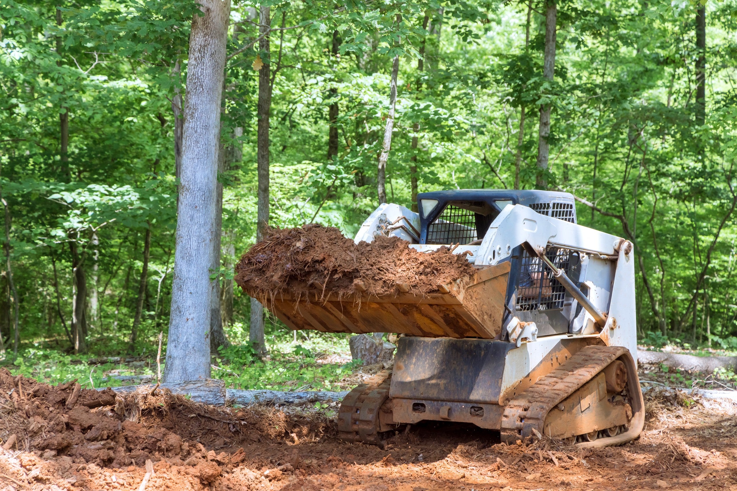 As part of preparation for construction improvement work, site has been planned to incorporate use of a tractor on territory