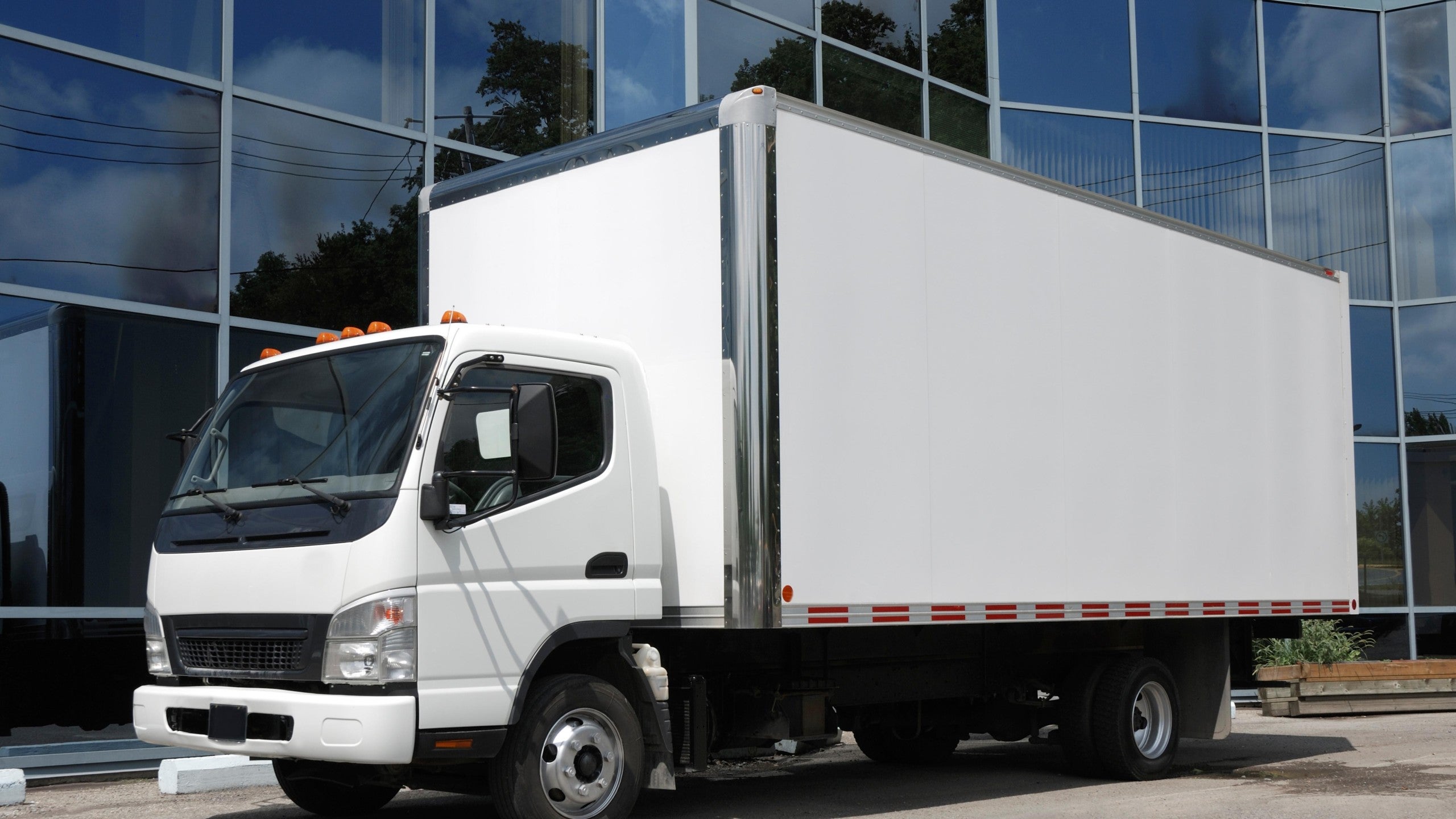 Van mockup isolated concept, Truck mock up